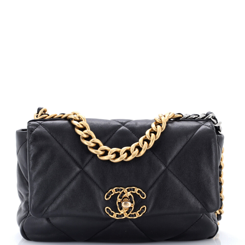 Chanel Medium 19 Flap Bag Quilted Leather